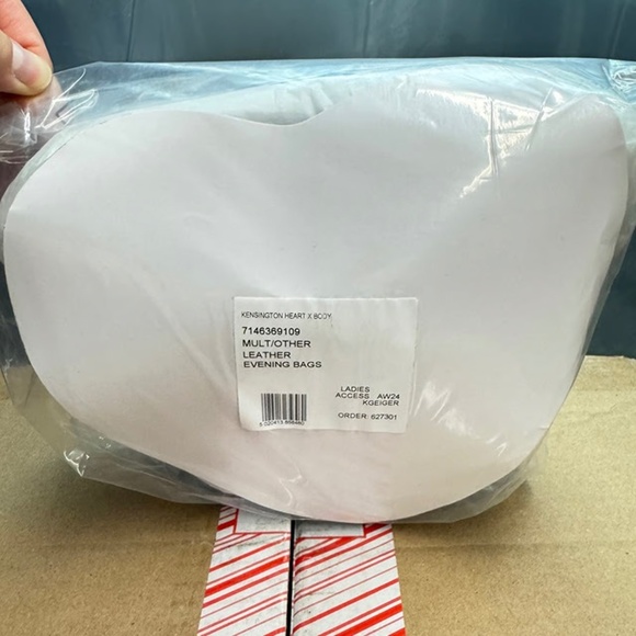 Kurt Geiger London Kensington Rainbow Leather Heart Crossbody Bag - Picture 6 of 8